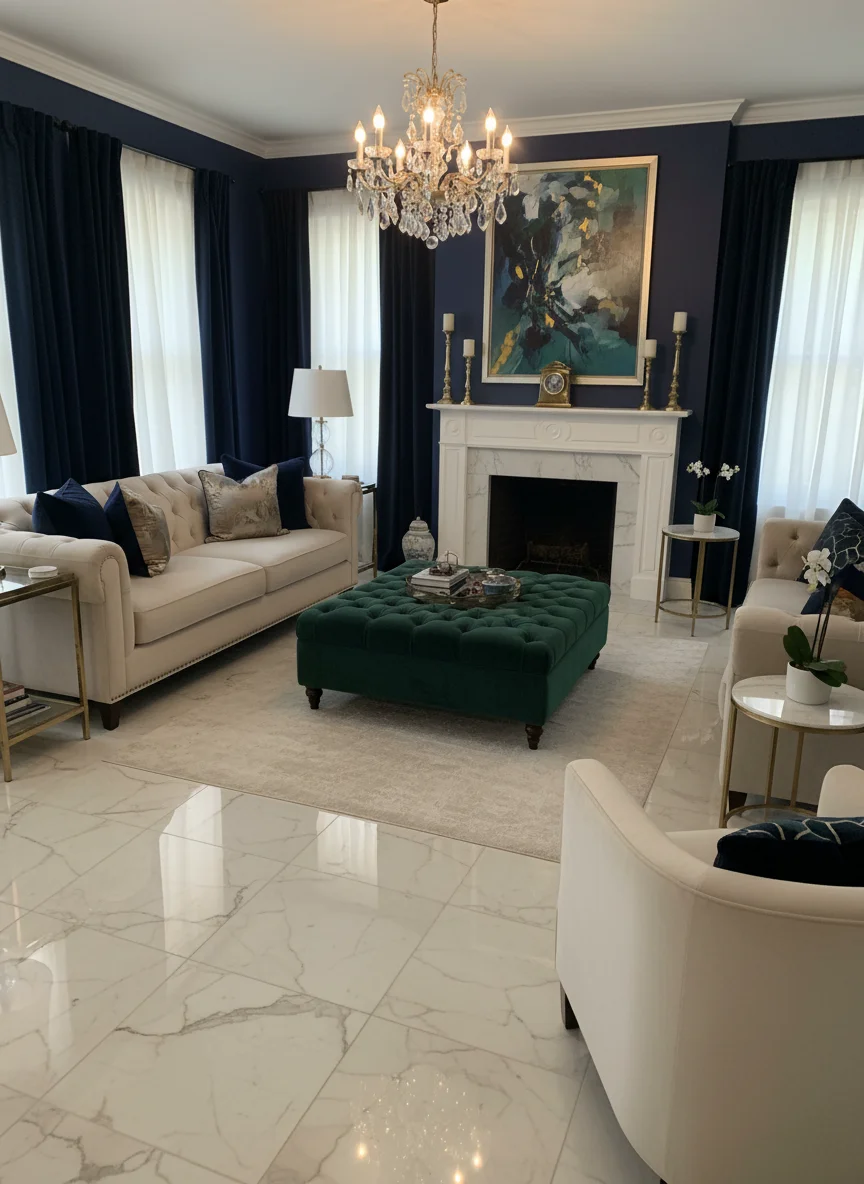 Luxury living room after AirDecor transformation